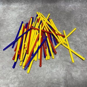 Colorful Plastic Stir Sticks Red Yellow & Blue 6" Long Bulk Set For Parties